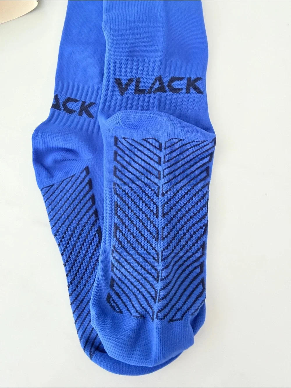 VLACK Athletic Compression Knee High Socks Soccer hockey Blue size M New